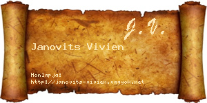 Janovits Vivien névjegykártya